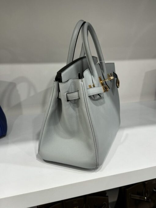 Hermes Birkin PHW Togo Replica Women’s Handbag Gray Gold Lock 25cm - Image 4