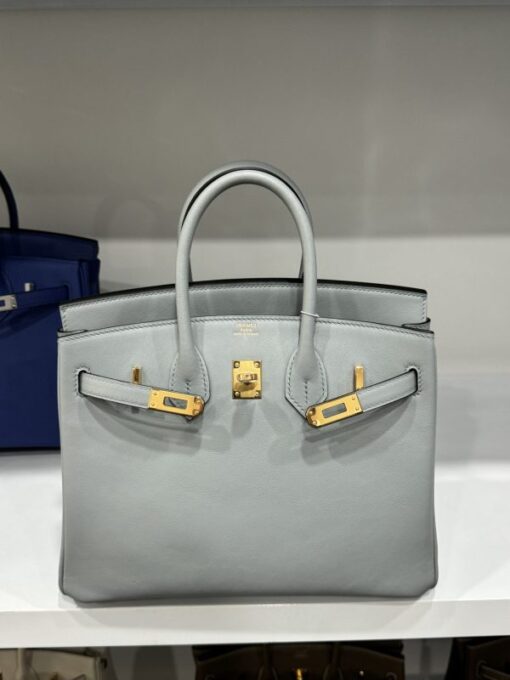 Hermes Birkin PHW Togo Replica Women’s Handbag Gray Gold Lock 25cm - Image 2