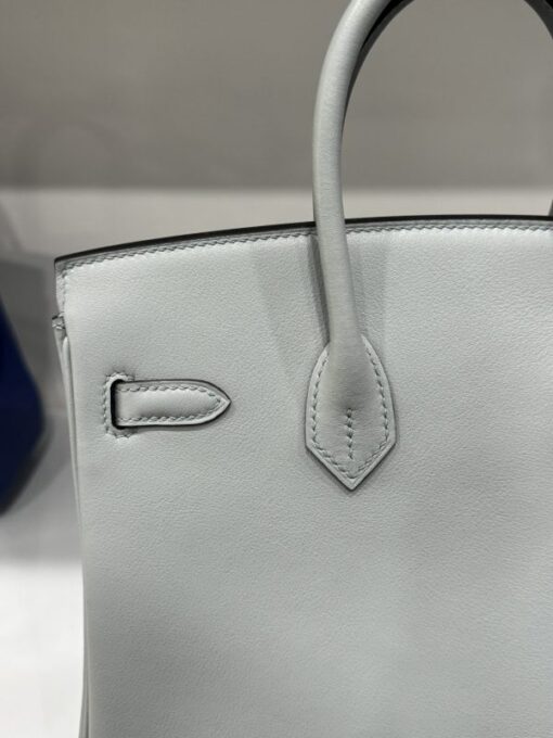 Hermes Birkin PHW Togo Replica Women’s Handbag Gray Gold Lock 25cm - Image 8