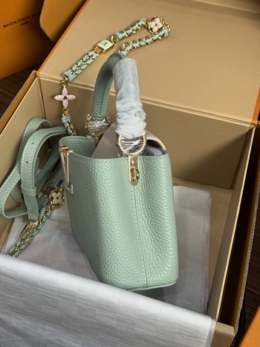 Louis Vuitton LV Capucines Mini Like Auth Women’s Handbag Green 21x14x8cm - Image 4