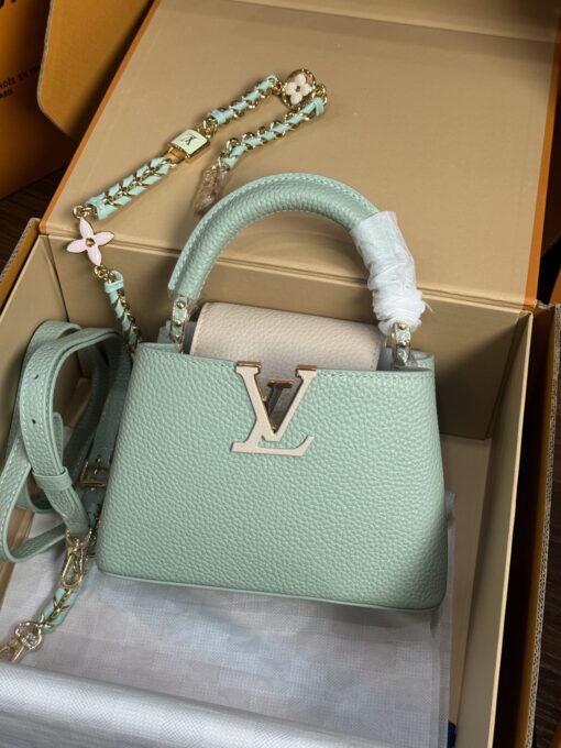Louis Vuitton LV Capucines Mini Like Auth Women’s Handbag Green 21x14x8cm