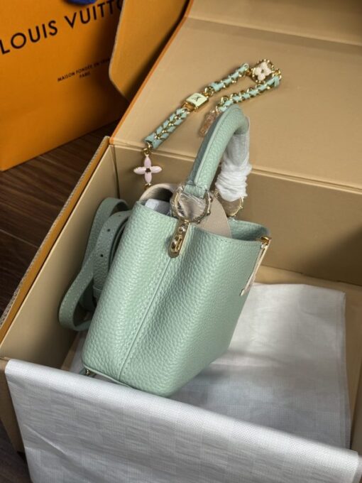 Louis Vuitton LV Capucines Mini Like Auth Women’s Handbag Green 21x14x8cm - Image 5