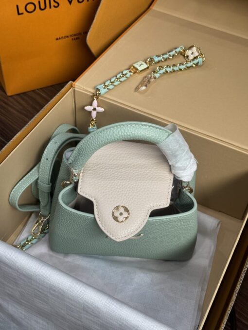 Louis Vuitton LV Capucines Mini Like Auth Women’s Handbag Green 21x14x8cm - Image 6