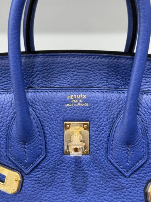 Hermes Birkin PHW Togo Women’s Handbag Dark Blue Gold Lock Super Quality 25cm - Image 5