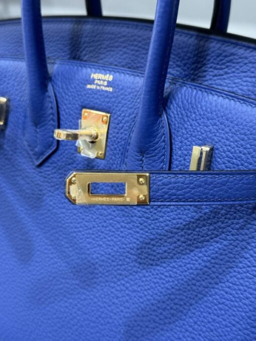 Hermes Birkin PHW Togo Women’s Handbag Dark Blue Gold Lock Super Quality 25cm - Image 6