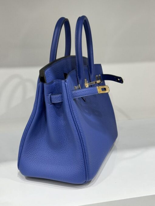 Hermes Birkin PHW Togo Women’s Handbag Dark Blue Gold Lock Super Quality 25cm - Image 4