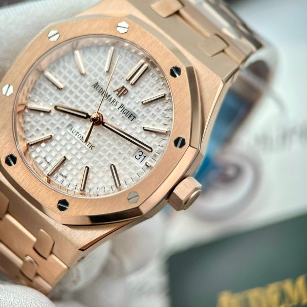 Audemars Piguet Fake Watch Royal Oak 15450 White Gold IP Factory 37mm - Image 5