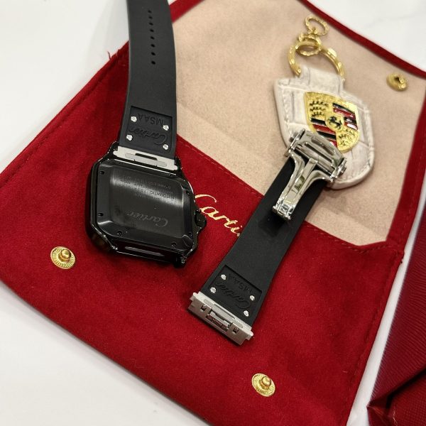 Cartier Replica Watch Santos WSSA0039 Black Rubber Strap BV Factory 39.8mm - Image 9