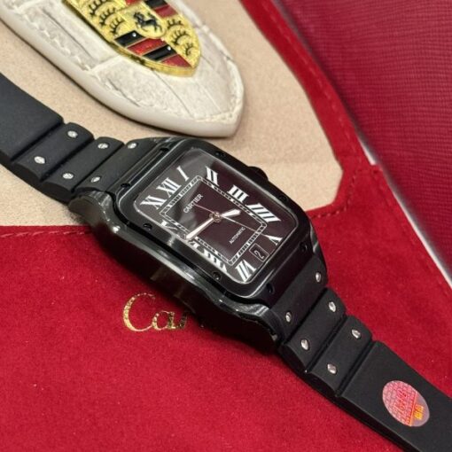 Cartier Replica Watch Santos WSSA0039 Black Rubber Strap BV Factory 39.8mm - Image 7