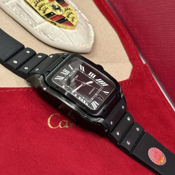 Cartier Replica Watch Santos WSSA0039 Black Rubber Strap BV Factory 39.8mm - Image 7