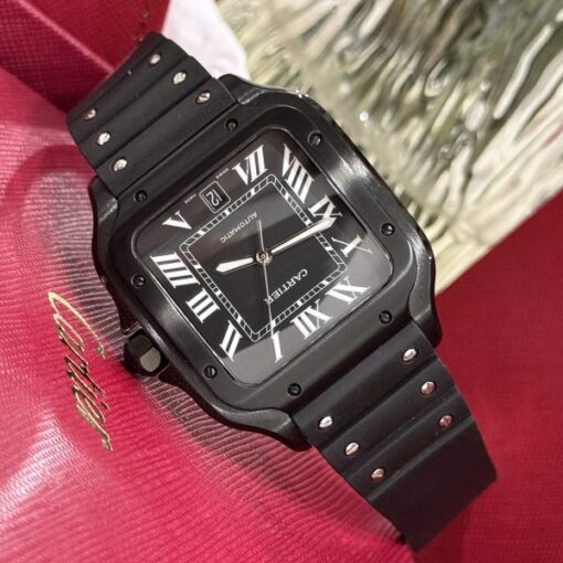 Cartier Replica Watch Santos WSSA0039 Black Rubber Strap BV Factory 39.8mm - Image 2