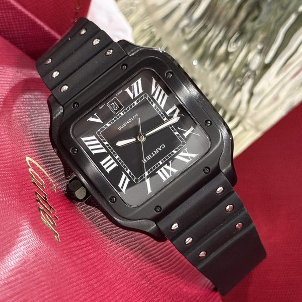 Cartier Replica Watch Santos WSSA0039 Black Rubber Strap BV Factory 39.8mm - Image 2