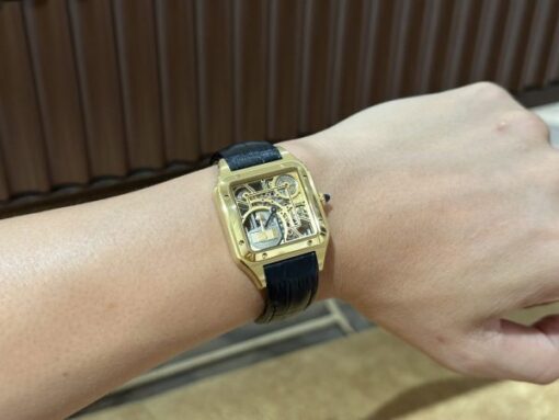 Cartier Replica Watch Santos WHSA0031 Quartz Leather Strap 31x43mm - Image 7