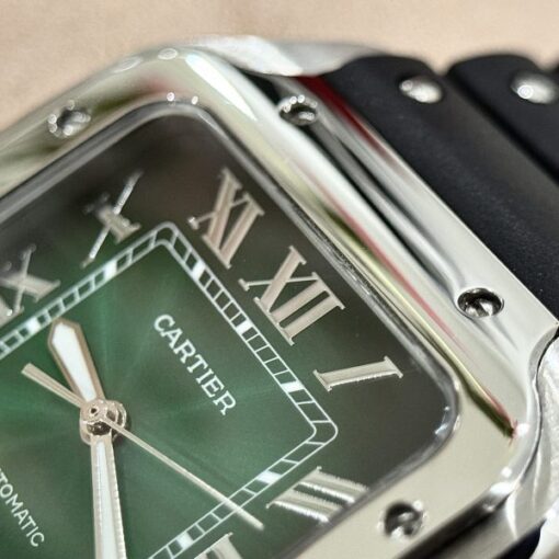 Cartier Replica Watches Santos WSSA0061 Green Dial Rubber Strap BV Factory 39.8mm - Image 6