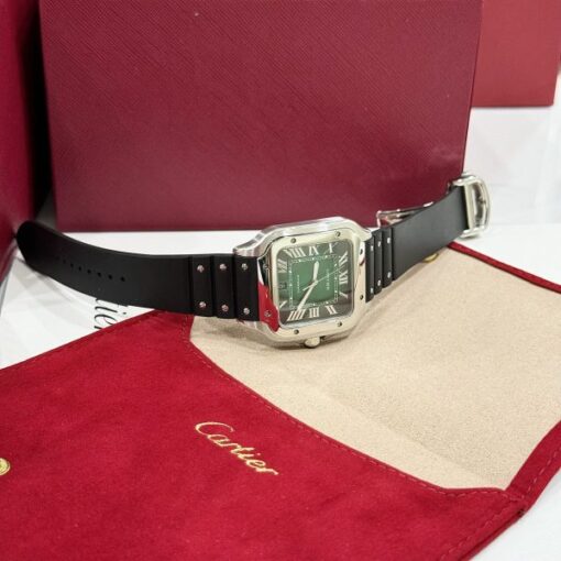 Cartier Replica Watches Santos WSSA0061 Green Dial Rubber Strap BV Factory 39.8mm - Image 5