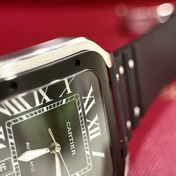 Cartier Replica Watches Santos Black Dial Roman Numeral Pile BV Factory 39.8mm - Image 5