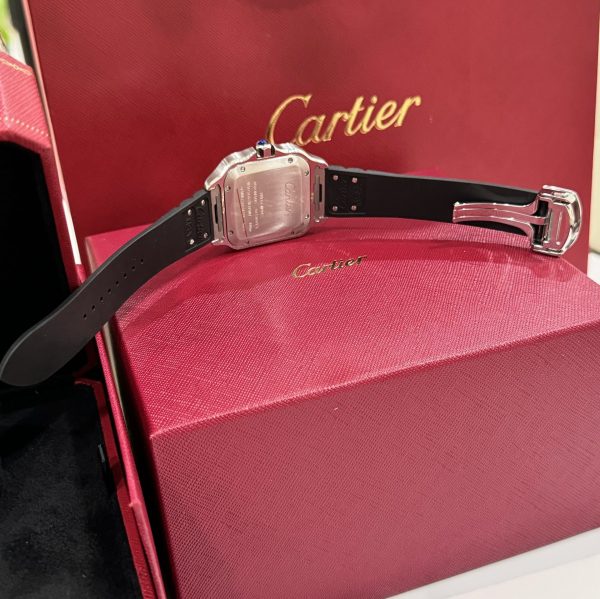 Cartier Replica Watches Santos Black Dial Roman Numeral Pile BV Factory 39.8mm - Image 10