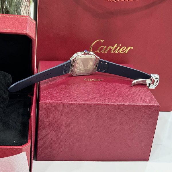Cartier Replica Watch Santos White Dial Rubber Strap BV Factory 39.8mm - Image 8
