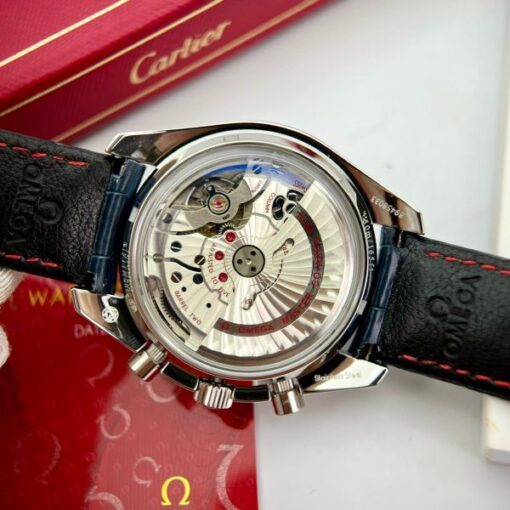 Omega Replica Watch Speedmaster Co-Axial Moonphase Blue Dial 44mm - Image 8