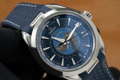 Omega Best Replica Watch Seamaster Aqua Terra Blue Dial Rubber Strap 43mm - Image 5