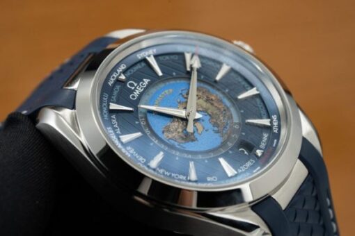 Omega Best Replica Watch Seamaster Aqua Terra Blue Dial Rubber Strap 43mm - Image 6