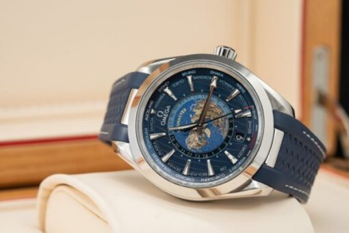 Omega Best Replica Watch Seamaster Aqua Terra Blue Dial Rubber Strap 43mm - Image 3