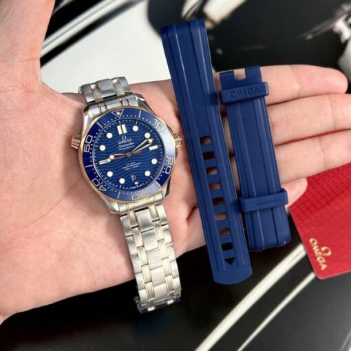 Omega Replica Watch Seamaster Demi Rose Gold Dial Blue VS Factory 42mm - Image 2