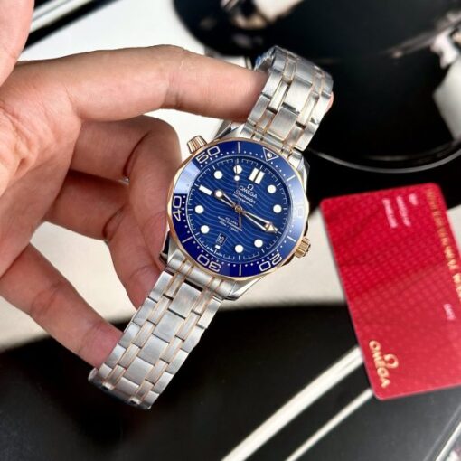 Omega Replica Watch Seamaster Demi Rose Gold Dial Blue VS Factory 42mm - Image 4