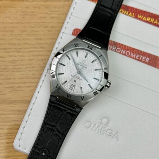 Omega Replica Watch Constellation White Dial Leather Strap 41mm - Image 3