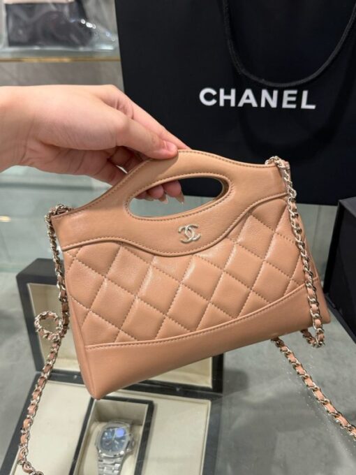 Chanel 31 Mini Like Auth Women’s Handbag Smooth Leather Silver Lock 20×17.5×3.5cm - Image 2