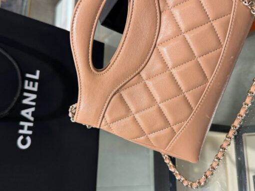 Chanel 31 Mini Like Auth Women’s Handbag Smooth Leather Silver Lock 20×17.5×3.5cm - Image 5