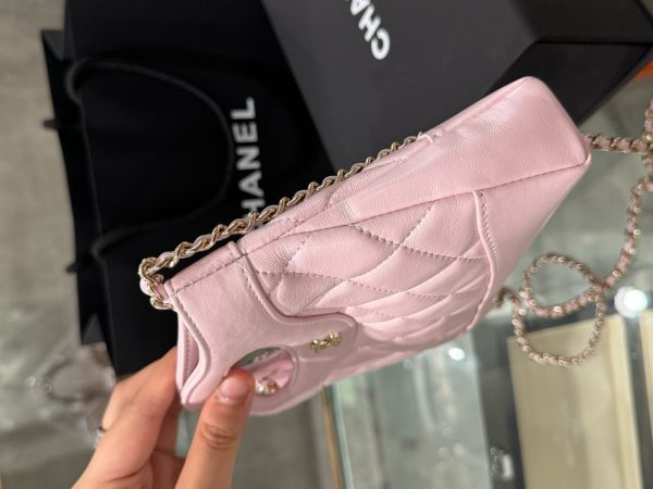 Chanel 31 Mini Women’s Handbag Pink Gold Lock Like Auth 20×17.5×3.5cm - Image 5