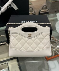 Chanel 31 Mini Super Quality Women’s Handbag White Chain Strap 20×17.5×3cm