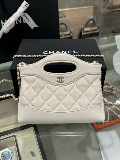 Chanel 31 Mini Super Quality Women’s Handbag White Chain Strap 20×17.5×3cm