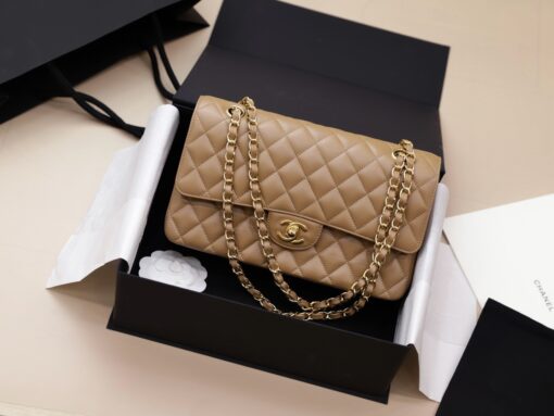 Chanel Classic Replica Handbag 11 Women’s Brown Calfskin 25cm