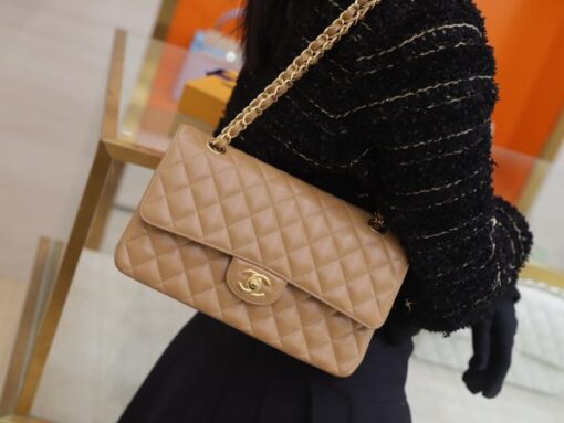 Chanel Classic Replica Handbag 11 Women’s Brown Calfskin 25cm - Image 6