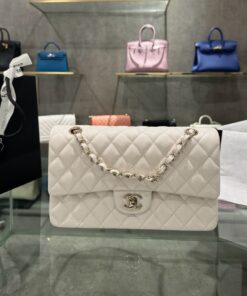 Chanel Classic Replica Handbag 11 Women White Calfskin 25cm