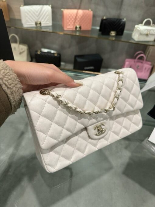Chanel Classic Replica Handbag 11 Women White Calfskin 25cm - Image 4