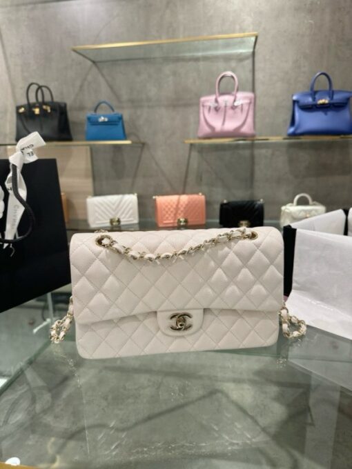 Chanel Classic Replica Handbag 11 Women White Calfskin 25cm - Image 3