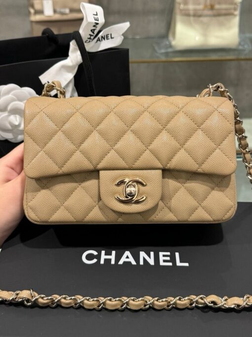 Chanel Replica Handbag 11 Women’s Brown Calfskin 20cm
