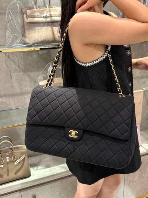 Chanel Replica 11 Women’s Handbag Black Gold Lock 40x26x12cm - Image 3