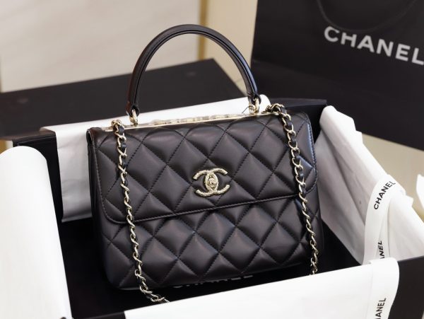 Chanel Trendy Replica 11 Women’s Handbag Black New Lock 25x17x12cm - Image 2