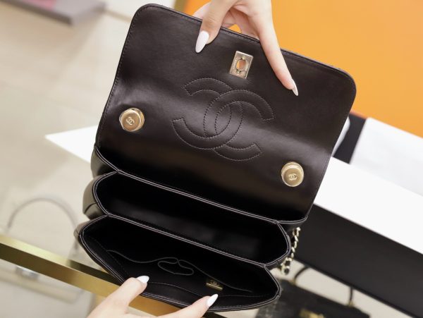 Chanel Trendy Replica 11 Women’s Handbag Black New Lock 25x17x12cm - Image 6