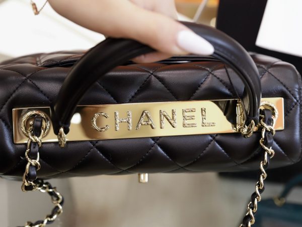 Chanel Trendy Replica 11 Women’s Handbag Black New Lock 25x17x12cm - Image 5