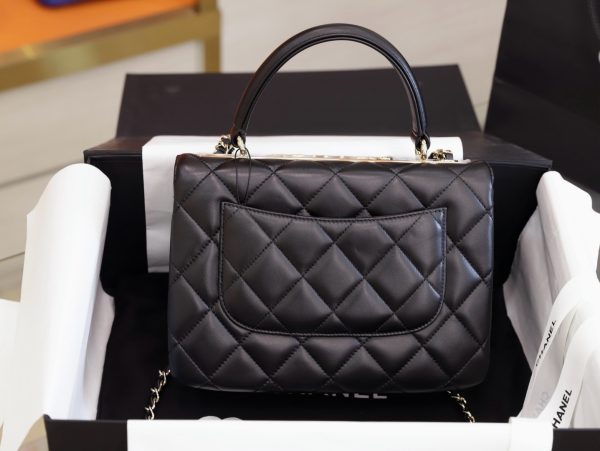 Chanel Trendy Replica 11 Women’s Handbag Black New Lock 25x17x12cm - Image 4