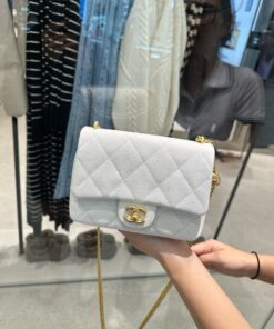 Chanel Classic Like Auth Crossbody Bag for Women White 20x14x8cm
