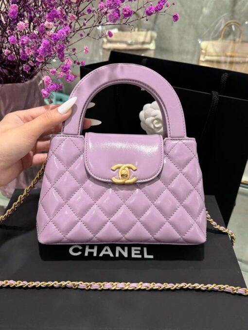 Chanel Kelly Women’s Purple Chain Strap Handbag 19x13x7cm - Image 2