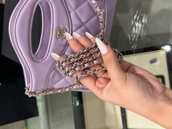Like Auth Chanel 31 Mini Women’s Handbag Purple Gold Lock 20×17.5×3.5cm - Image 8