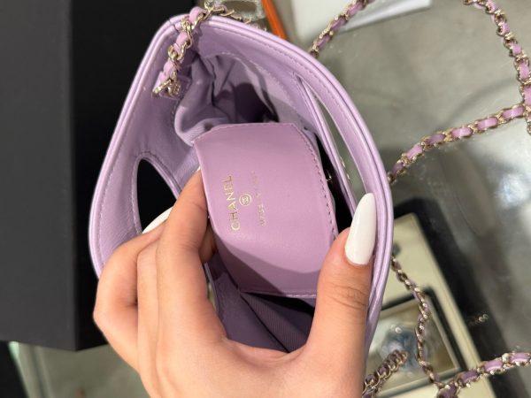 Like Auth Chanel 31 Mini Women’s Handbag Purple Gold Lock 20×17.5×3.5cm - Image 7