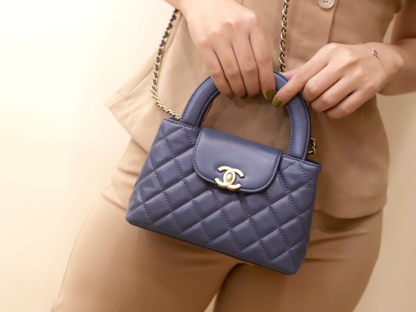 Chanel Kelly Like Auth Women’s Handbag Blue 19x13x7cm - Image 2
